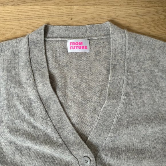 FROM FUTURE 100% CASHMERE CARDIGAN- MEDIUM - Picture 4 of 7